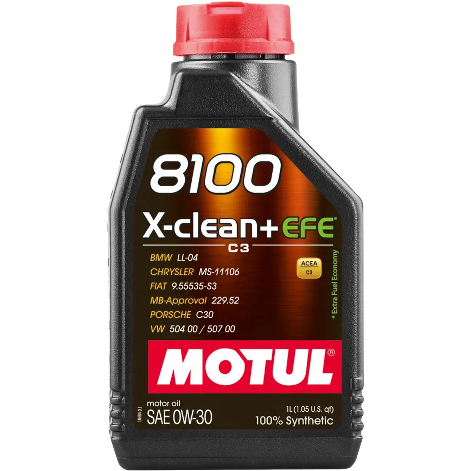 Motul 8100 X-Clean+ EFE 0w-30 Fully Synthetic Car Engine Oil 0w30 1 Litre 1L