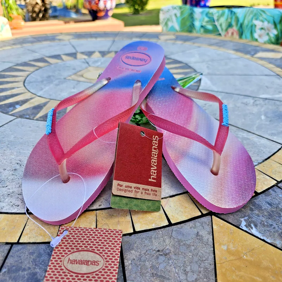 Havaianas metallic logo cheap