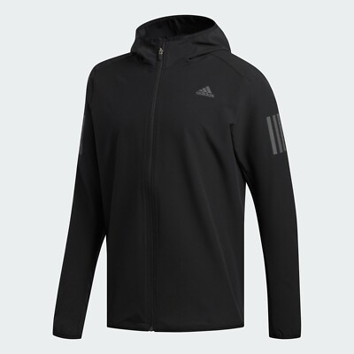 Adidas Own The Run Jacke Herren - wasserabweisende Kapuzenjacke schwarz - alle Größen