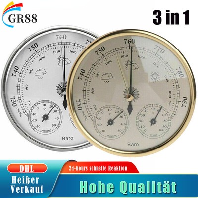 Barometer Thermometer Hygrometer 3 in 1 Wetterstation Indoor / Outdoor hängend