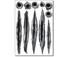 12x Realistic Bullet Holes Sticker Decal Car Truck Window Bumper Yeti Prank Boat