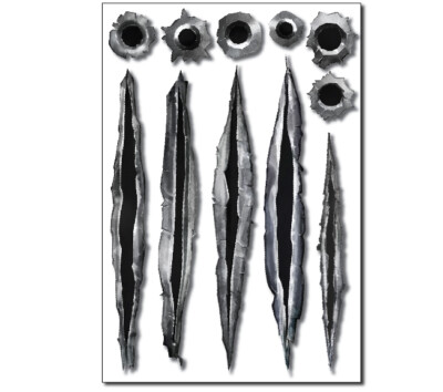 #ad 12x Realistic Bullet Holes Sticker Decal Car Truck Window Bumper Yeti Prank Boat $4.21