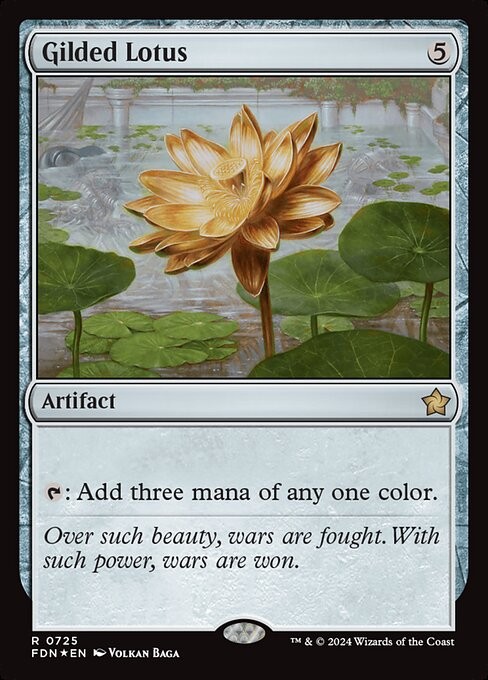 Gilded Lotus 725 R Foil FDN MTG NM