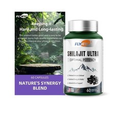 Flynew Optimal Potency Shilajit Ultra 60Capsules Made in USA with Essential Mine