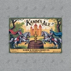 Vintage KAMMS ALE Metal Sign Indiana Brewery Beer Advertising Poster #181939