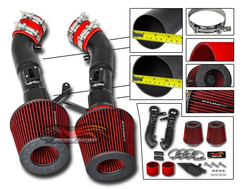 RTunes V2 Heat Shield Air Intake Kit +Filter For 2009-2015 370Z /2008-2013 G37