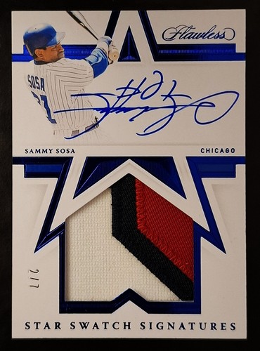 SAMMY SOSA-2021 Flawless Sapphire (#2/7) 3-COLOR PATCH/JERSEY/AUTO/AUTOGRAPH