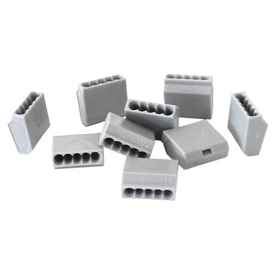 ViD  C1005251 Verbindungsdosenklemme, 5-Leiter, 0,5...2,5mm², grau, 50 Stück