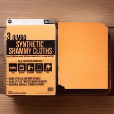 3 x JUMBO Synthetic Shammy Leather Cloths Car Chamois Super Absorbent Duster Pet
