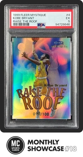 KOBE BRYANT PSA 5 1999 FLEER MYSTIQUE #4 RAISE THE ROOF INSERT 097/100 LAKERS