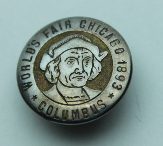 1893 World's Columbian Exposition Souvenir Columbus Lapel Stud