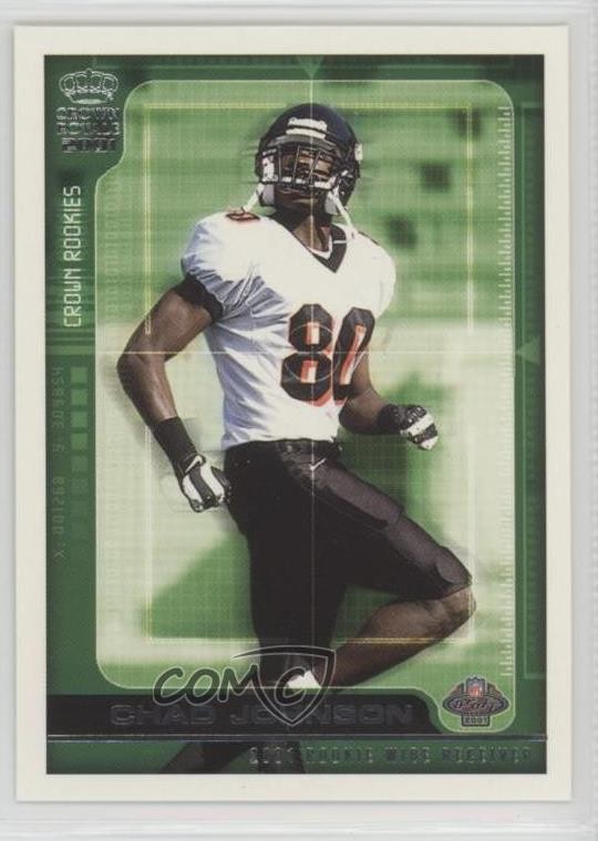 2001 Pacific Crown Royale Crown Rookies 1282/2500 Chad Johnson #4 RC 0q3