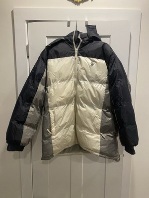 US POLO ASSN. Men's XXL White & Black & Brown Puffer Hood Pockets Winter Coat