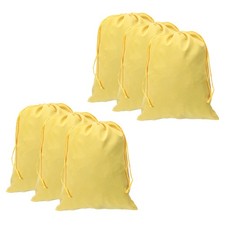 10pcs Velvet Gift Bags 7.9" x 9.8" Drawstring Jewelry Pouches, Yellow