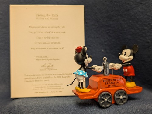 Hallmark 2008 Riding the Rails Mickey & Minnie Mouse Ornament - Bild 3 von 6