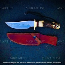 REPLICA The Trapper Randall modello 25 fatta a mano in acciaio inox e manico cervo