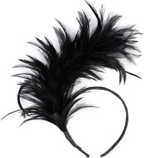 Fascinator Hats for Women Feather Headband Kentucky Headpiece Gatsby Derby Hat f