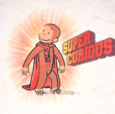 Vintage Curious George T Shirt Large Mens 90s Ringer Cartoon Movie Monkey Tee