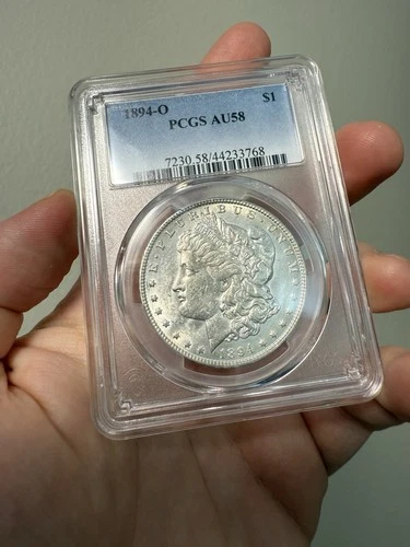 1894-O Morgan Silver Dollar Silver Coin PCG AU-58 ** Key Date New Orleans Issue!