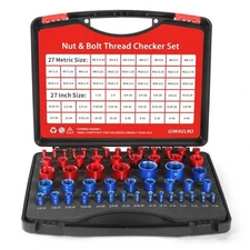 Nut and Bolt Thread Checker - 54 PCS 54 Gauges - 27 Inch & 27 Metric 