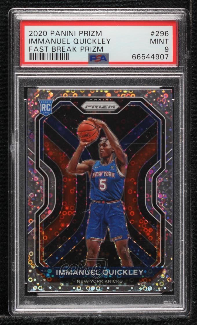 2020-21 Panini Prizm Fast Break Immanuel Quickley #296 PSA 9 MINT Rookie RC 2l4
