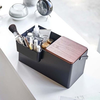 MakeUp Box Schminkkasten mit Spiegel Beauty Box Make-Up Organizer YAMAZAKI HOME