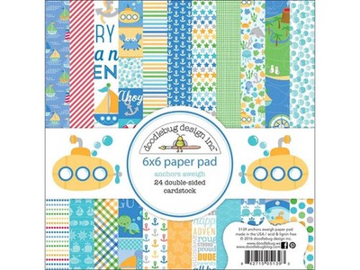 Doodlebug Papier Pad Scrapbooking 6X6 Anchors Aweigh Scrap