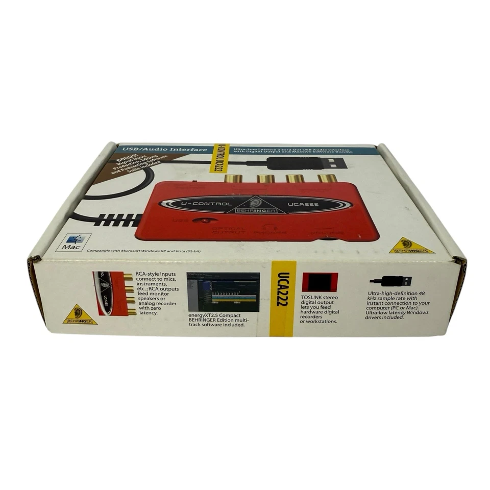 U-CONTROL UCA222 Ultra-Low Latency 2 In/2 Out USB Audio Interface with Digital - Image 4 of 4