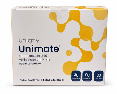 UNICITY | Unimate ultra-concentrated yerba mate drink mix Natural Lemon Flavor