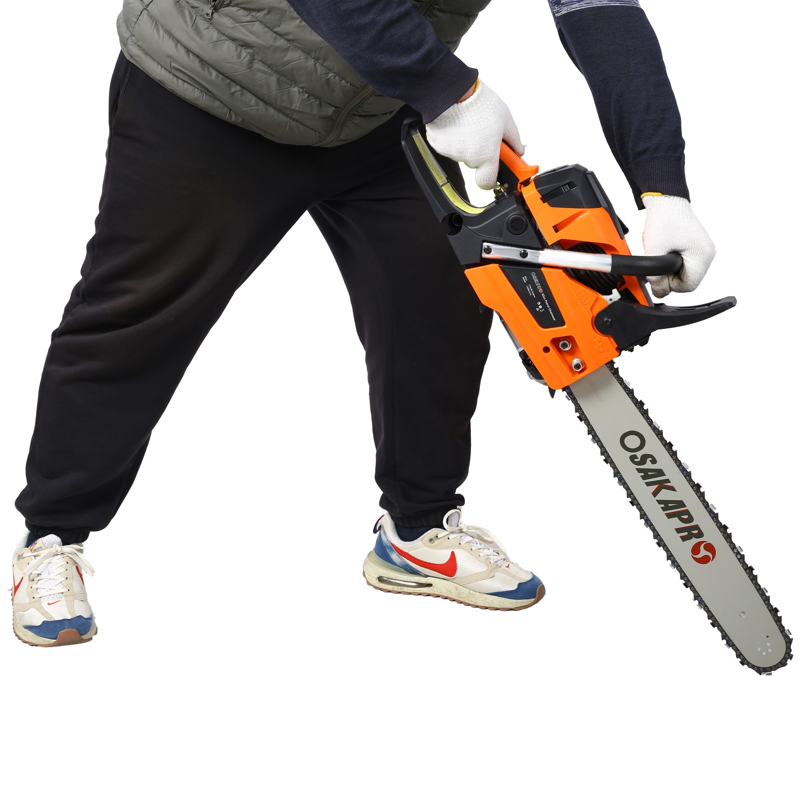 【New】62CC Gas Powered Chainsaw, 22Inch 2-Cycle Petrol Handheld Chain Saw, Gasoli