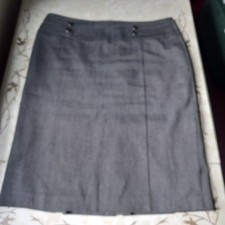 Debenhams Grey Skirt Women's Pleated to back Skirt UK Size 16