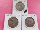 1943 PDS Walking Liberty 90% Silver Half Dollars