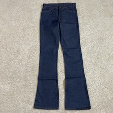 NOS VINTAGE 80s Men's LEVIS Flare 646 ORANGE TAB Cotton DENIM Blue JEANS 32 x 36
