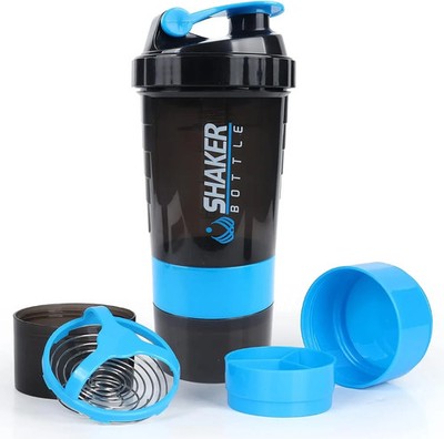 500ML Sport Shaker Becher Wasser Flasche Pulver Mixer Tragbar