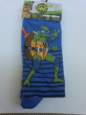 Teenage Mutant Ninja Turtles Novelty Crew Socks Retro Donatello Unisex Sz 6-12
