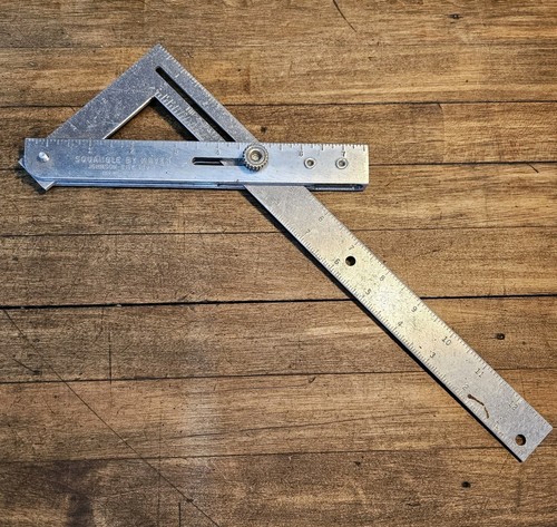 Mayes Squangle 13 In. English 10-in-1 Combination Square • Vintage Carpentry USA