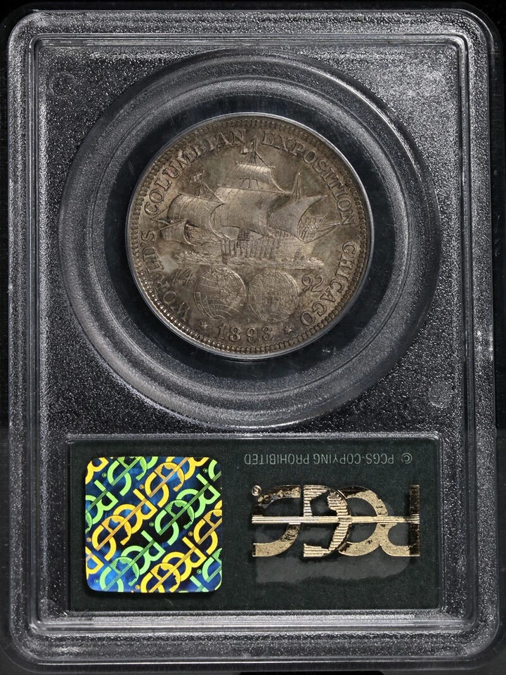 1893 Columbian Commem Half Dollar PCGS MS63 OGH Superb Eye Appeal - Image 4 of 4