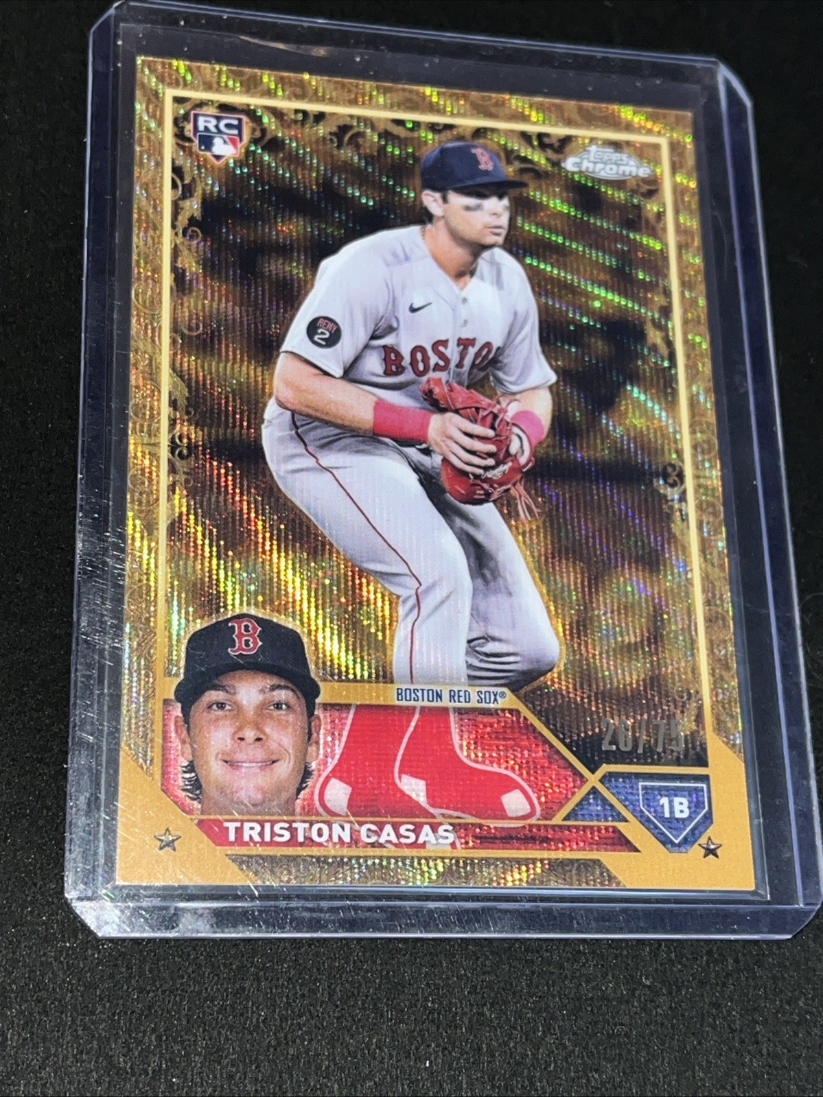 2023 Topps Gilded Collection - Triston Casas #29 Gold Wave Refractor /75 (RC)