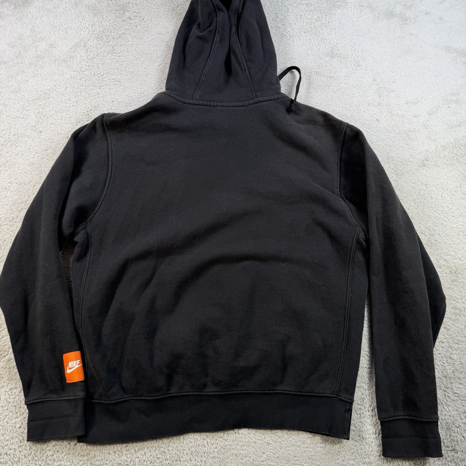 Nike Hoodie Mens Medium Black Fleece Drawstring Pullover Active Gym Just Do It thumbnail 9