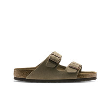 Birkenstock Arizona Soft Footbed Suede Leather Taupe Narrow Sandals