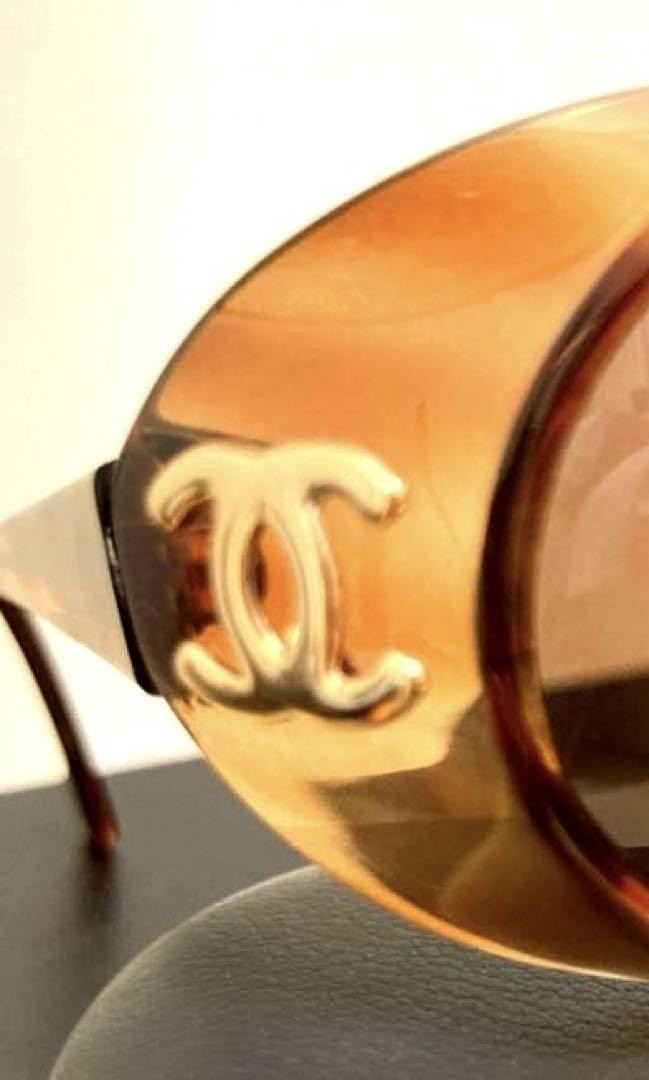 CHANEL Women Brown Gold Coco Mark Frame Oval Sunglasses | eBay