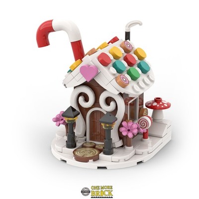 Lebkuchenhaus | Weihnachten Winter | Bausatz aus echtem LEGO