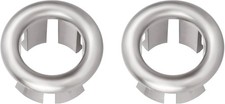 Secure 6-Claw Bathroom & Kitchen Sink Overflow Covers - 2Pcs in Brushed Nickel