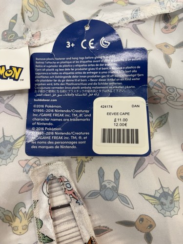 Pokemon Pikachu Build A Bear Plüschtier mit Eevee Cape Spielzeug ca. 18 Zoll - Bild 6 von 17
