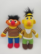 Ernie und Bert Plüsch Sesamstraße Playskool Stofftier Vintage Retro 25 cm 1987