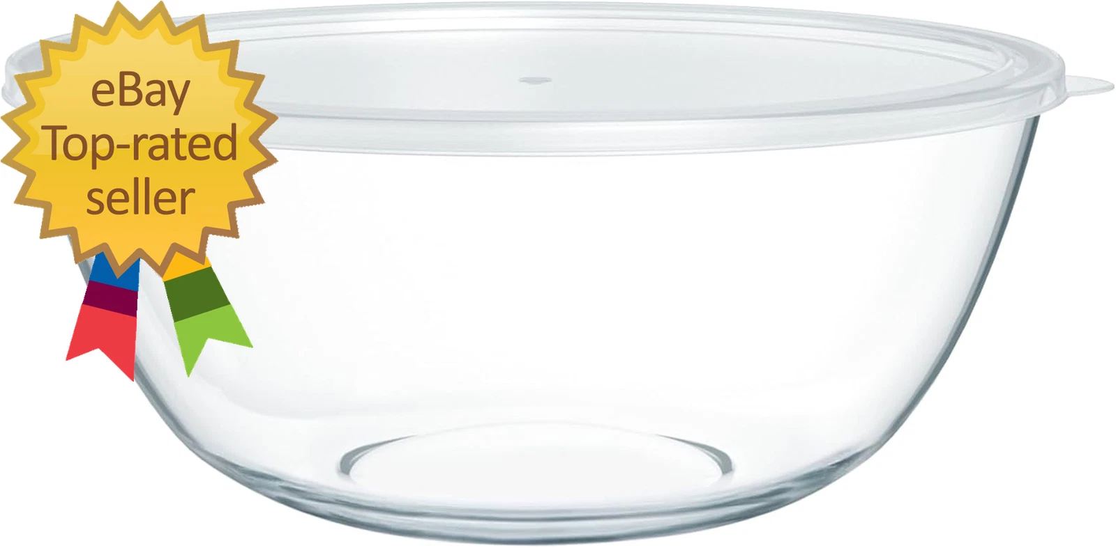 4 7 Qt Extra Large Glass Mixing Bowls Clear Glass Salad Cooking Bowls for