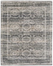 Feizy AUG39TUFP00 Augustine 2' x 3' Polyester and Polypropylene - Black / Ivory