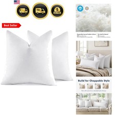 26x26 Euro Pillow Inserts,Set of 2 Down Feather Throw Pillows for Couch Sofa ...