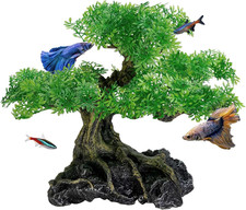 - Aquarium Bonsai Tree Plant Fish Tank Decorations Medium/Large Resin Plastic Ar