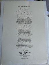 Limited Edition 37/350 Print &ldquo;Eve of Destruction&rdquo; Signed by PF Sloan. 